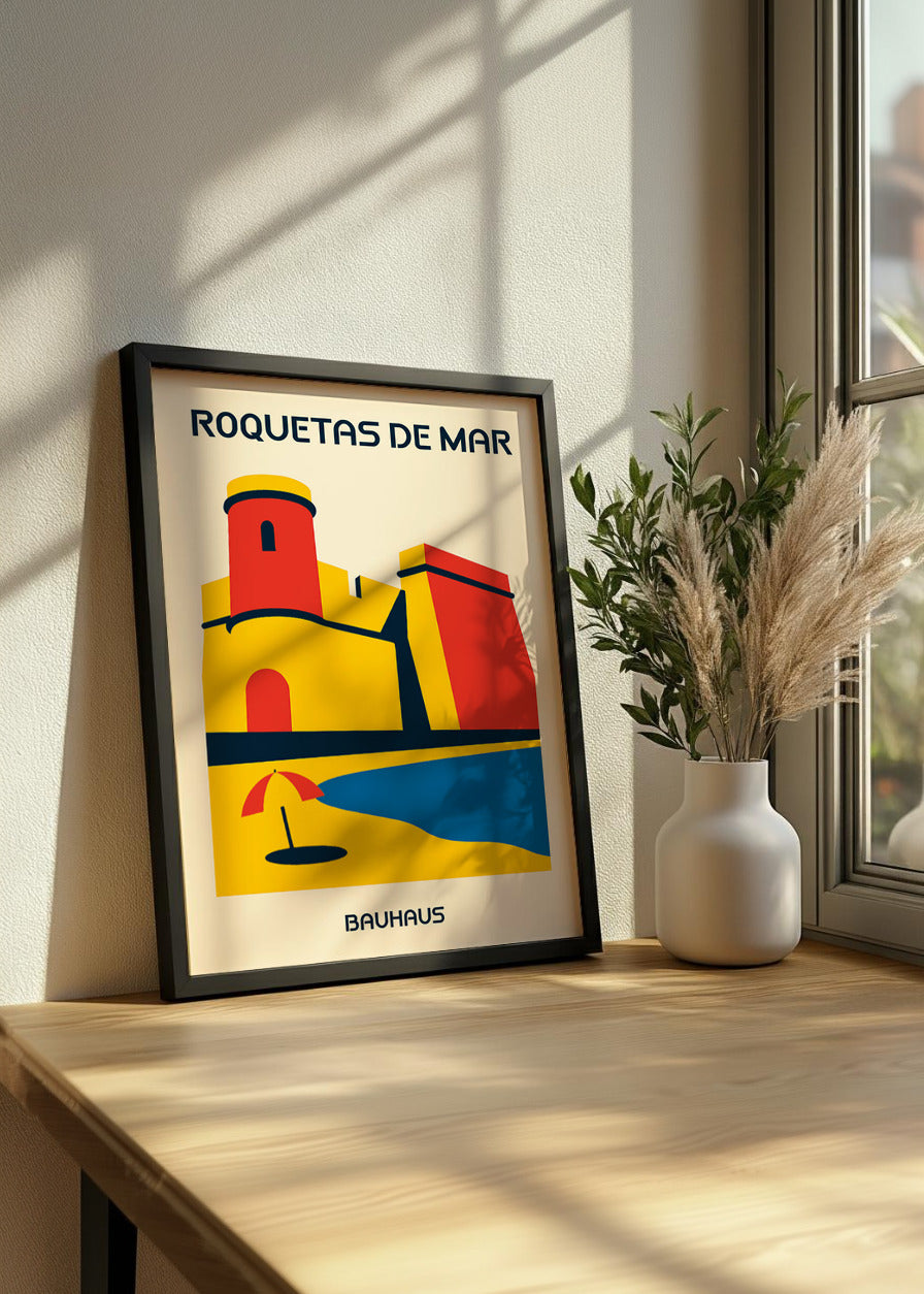 Cuadro Roquetas de Mar Poster Bauhaus