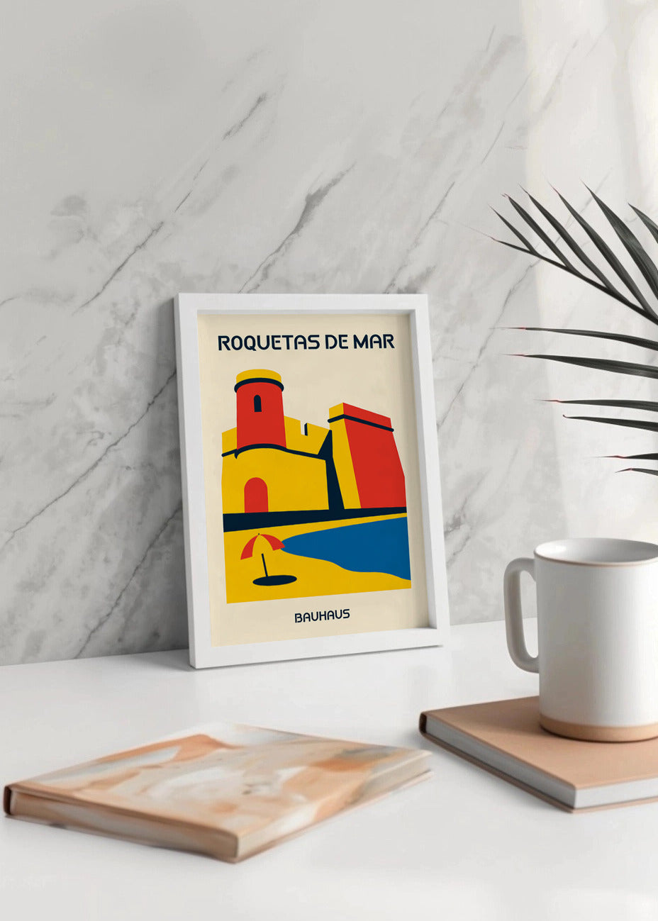 Cuadro Roquetas de Mar Poster Bauhaus