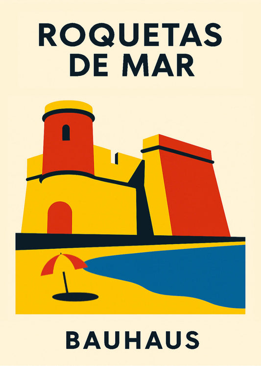 Cuadro Roquetas de Mar Poster Bauhaus