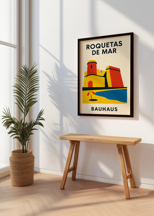 Cuadro Roquetas de Mar Poster Bauhaus