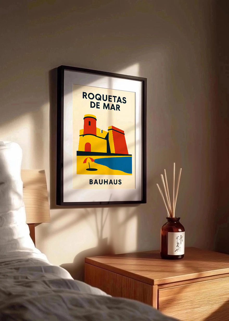 Cuadro Roquetas de Mar Poster Bauhaus