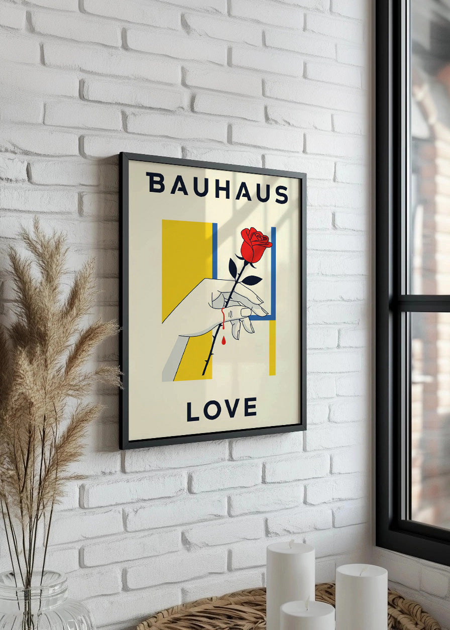 Cuadro Rosa con espinas Bauhaus