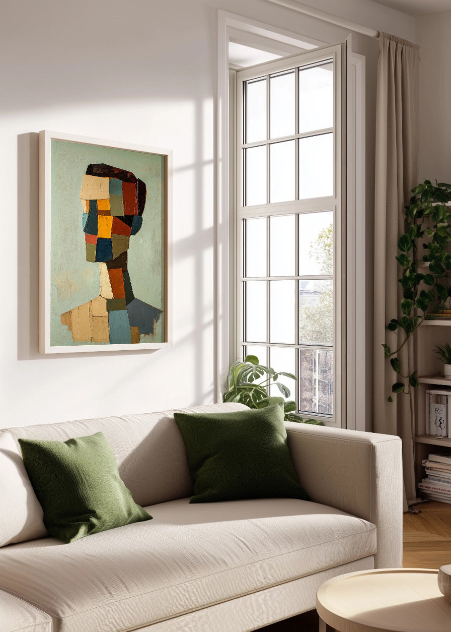 Cuadro ​Rostro hombre geometrico