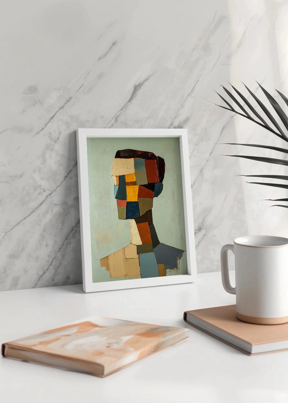 Cuadro ​Rostro hombre geometrico