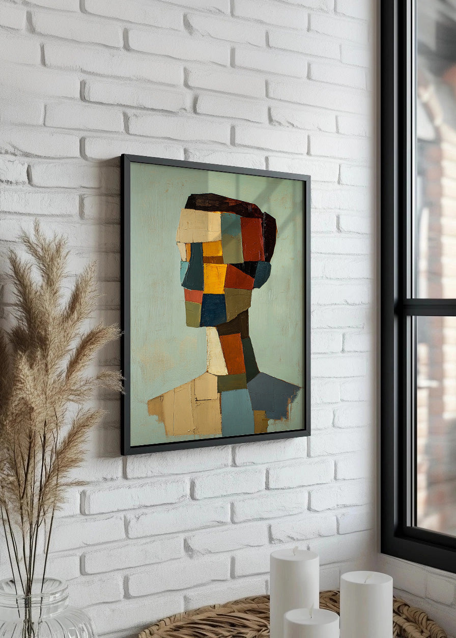 Cuadro ​Rostro hombre geometrico