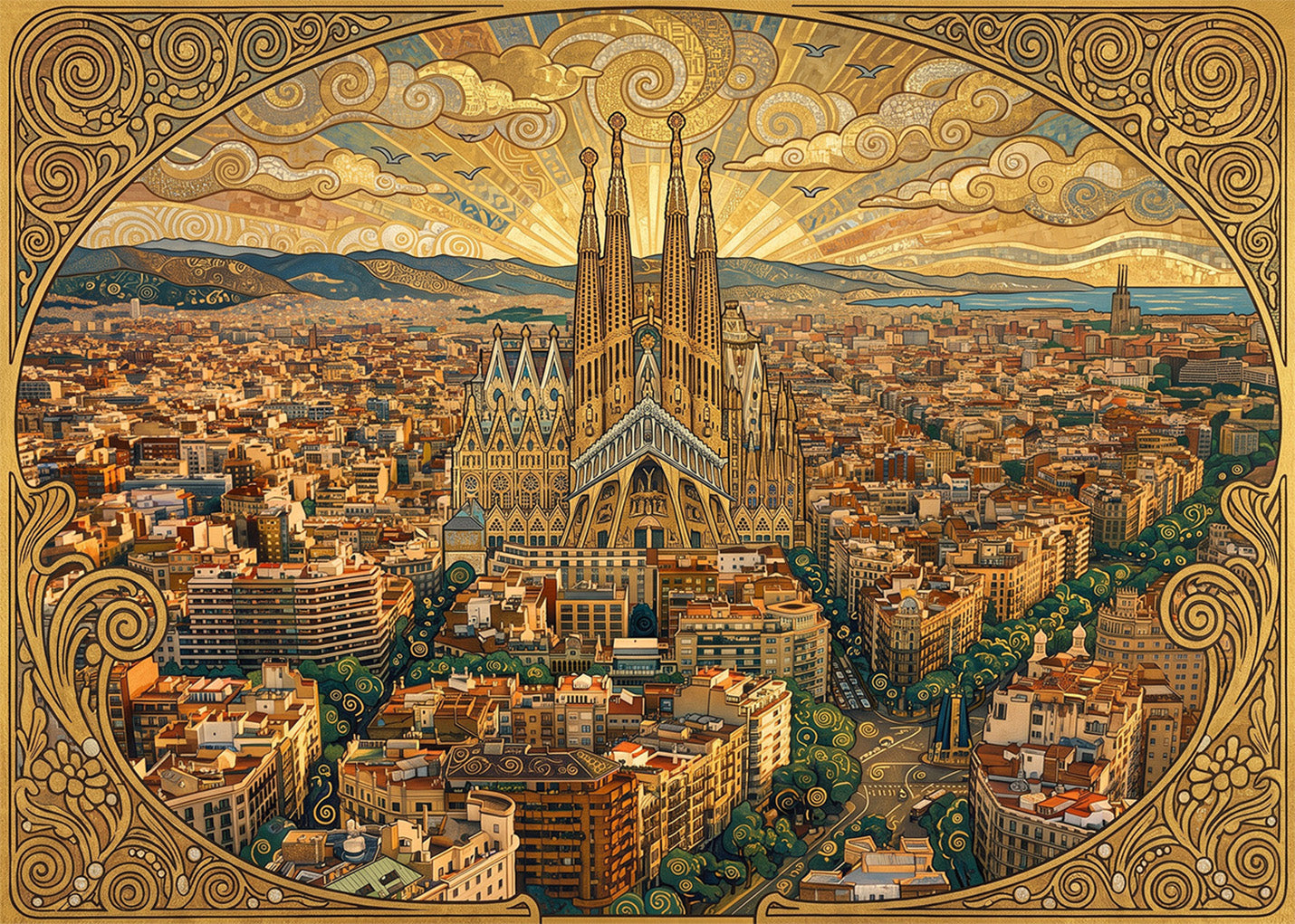 Cuadro Sagrada Familia en Barcelona - Klimt