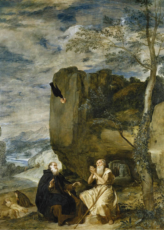 Cuadro ​San Antonio Abad y San Pablo, primer ermitaño (Diego Velázquez)