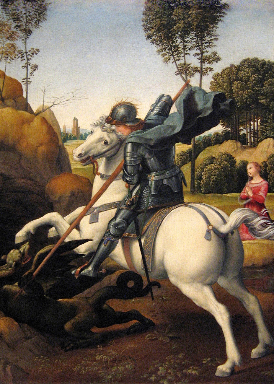 Cuadro ​San Jorge y el Dragón (Rafael)