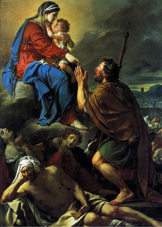 Cuadro ​San Roque intercediendo ante la Virgen por los apestados (Jacques-Louise David)