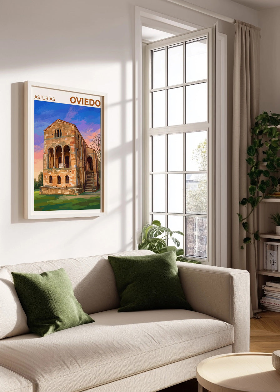 Cuadro Santa María del Naranco - Gouache