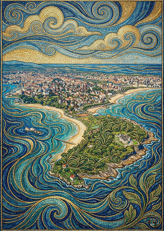 Cuadro Santander península de la Magdalena - Art Nouveau