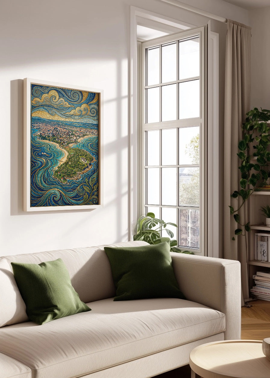 Cuadro Santander península de la Magdalena - Art Nouveau