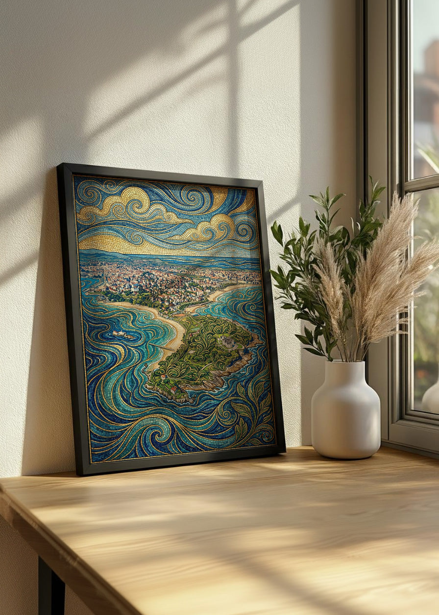 Cuadro Santander península de la Magdalena - Art Nouveau