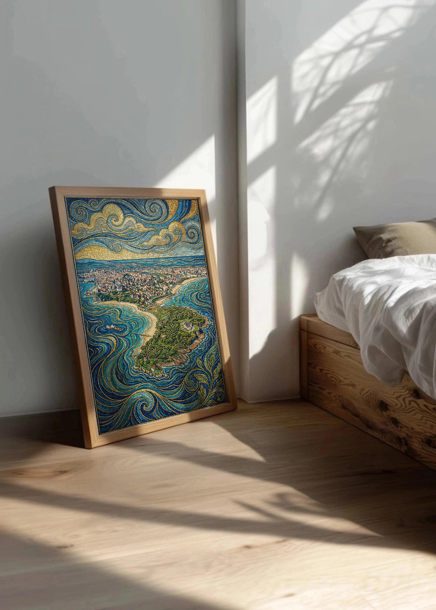 Cuadro Santander península de la Magdalena - Art Nouveau