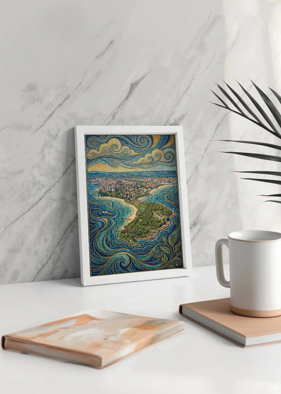 Cuadro Santander península de la Magdalena - Art Nouveau