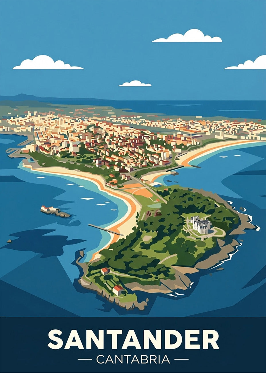 Cuadro Santander península de la Magdalena - Flat