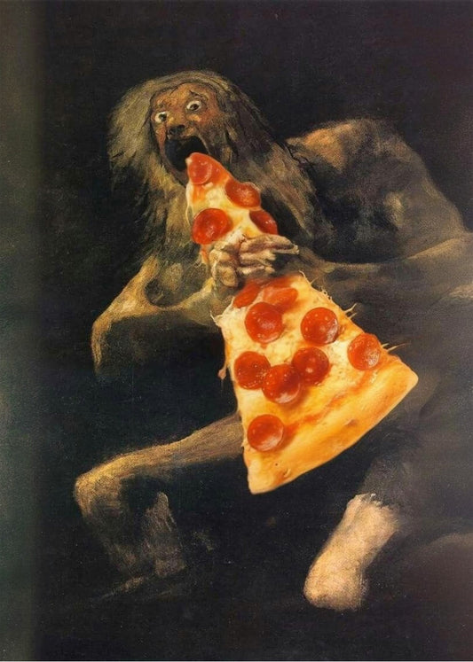Cuadro Saturno devorando a su pizza