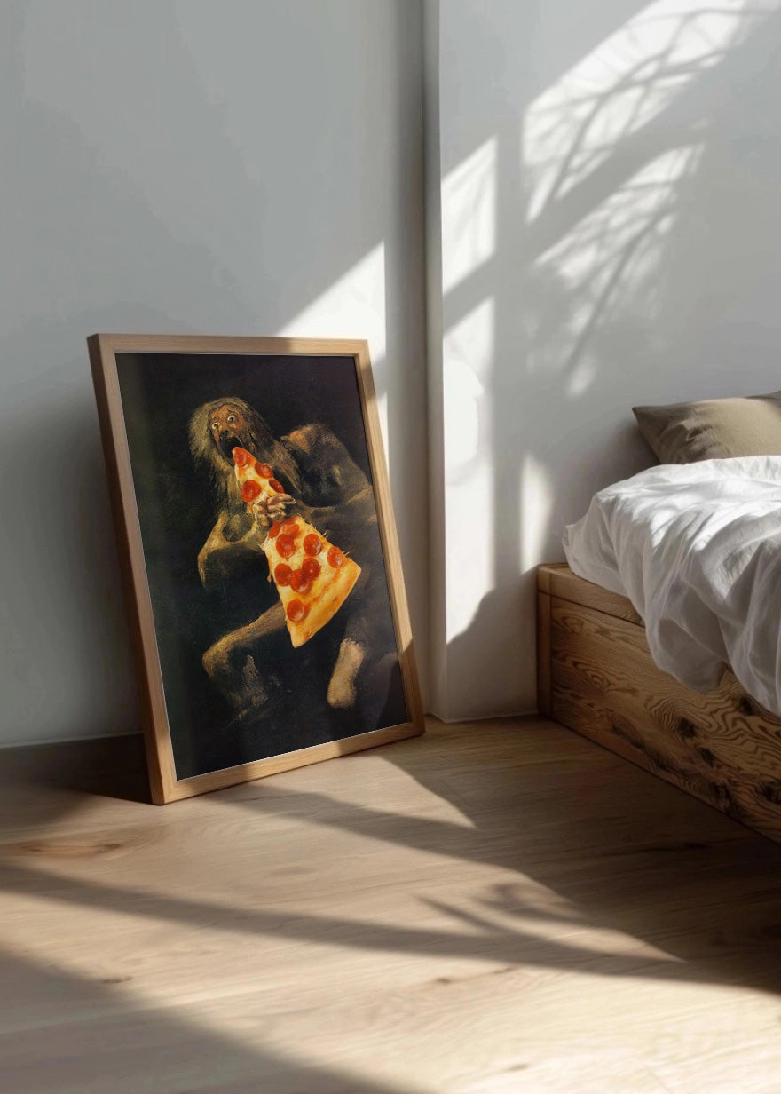 Cuadro Saturno devorando a su pizza