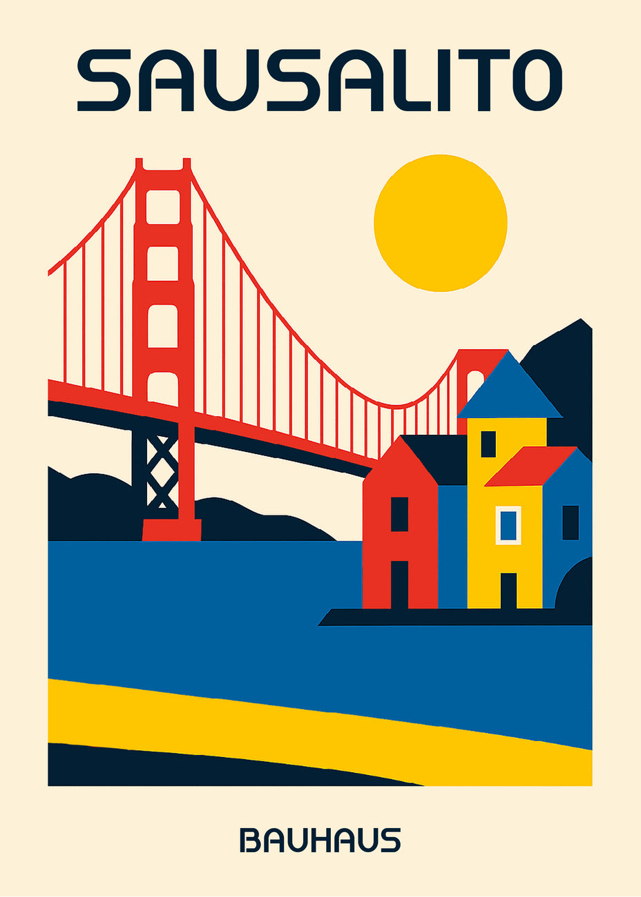 Cuadro Sausalito Poster Bauhaus