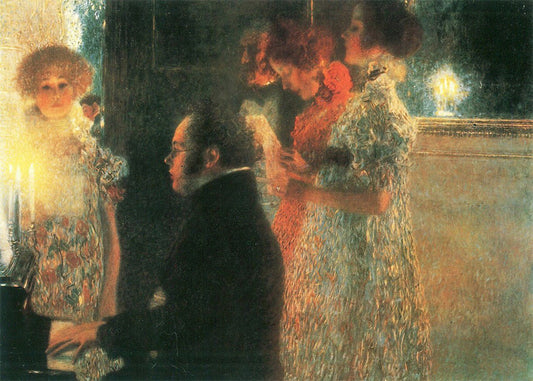 Cuadro Schubert al piano (Gustav Klimt)