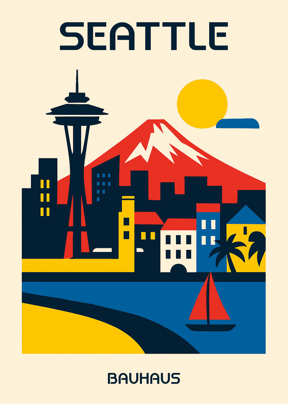 Cuadro Seattle Poster Bauhaus