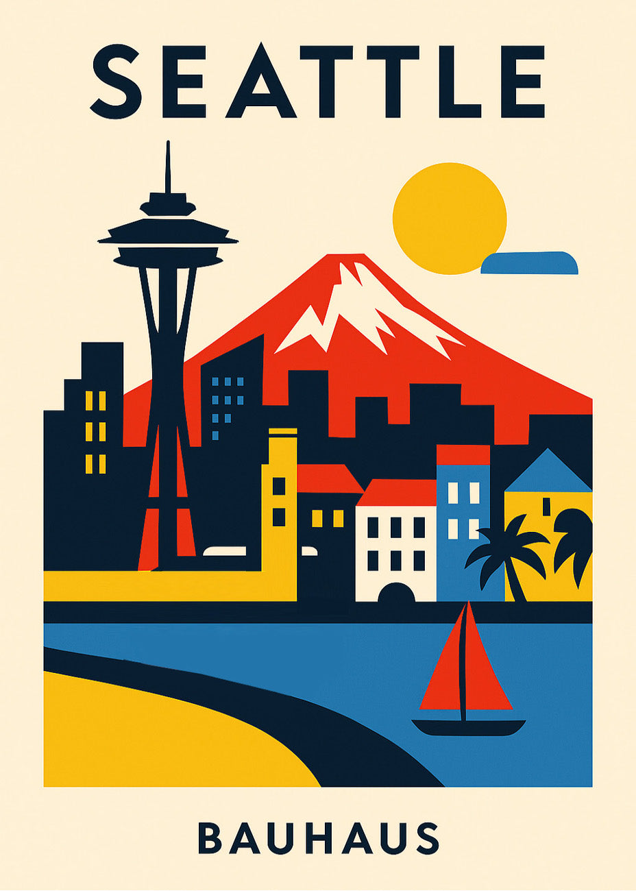 Cuadro Seattle Poster Bauhaus