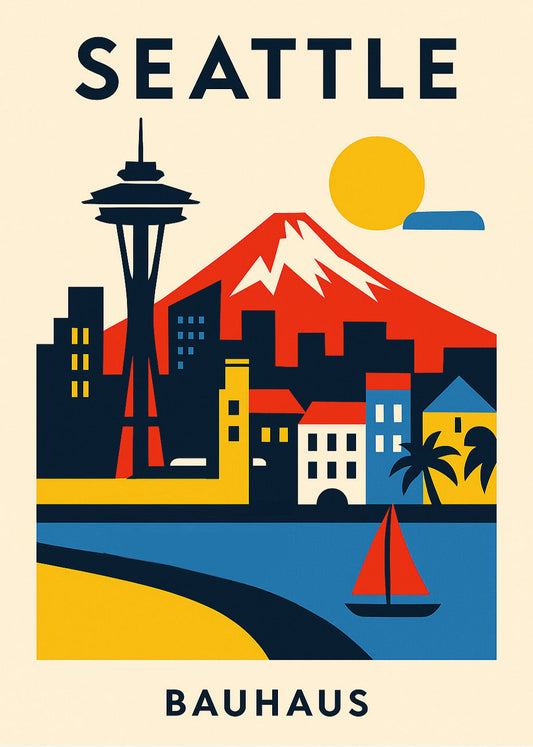 Cuadro Seattle Poster Bauhaus