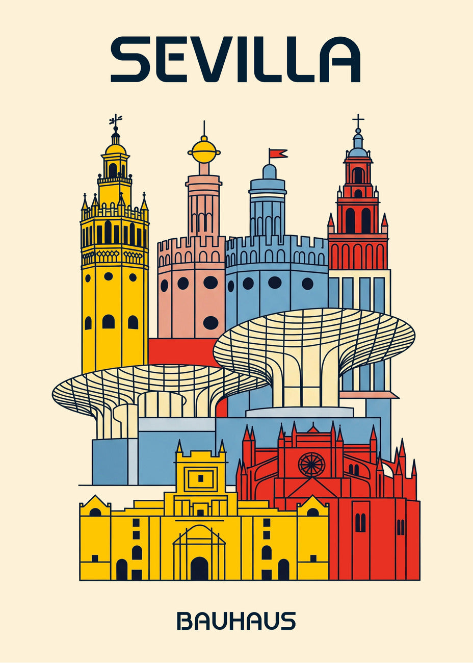 Cuadro Sevilla Poster Bauhaus