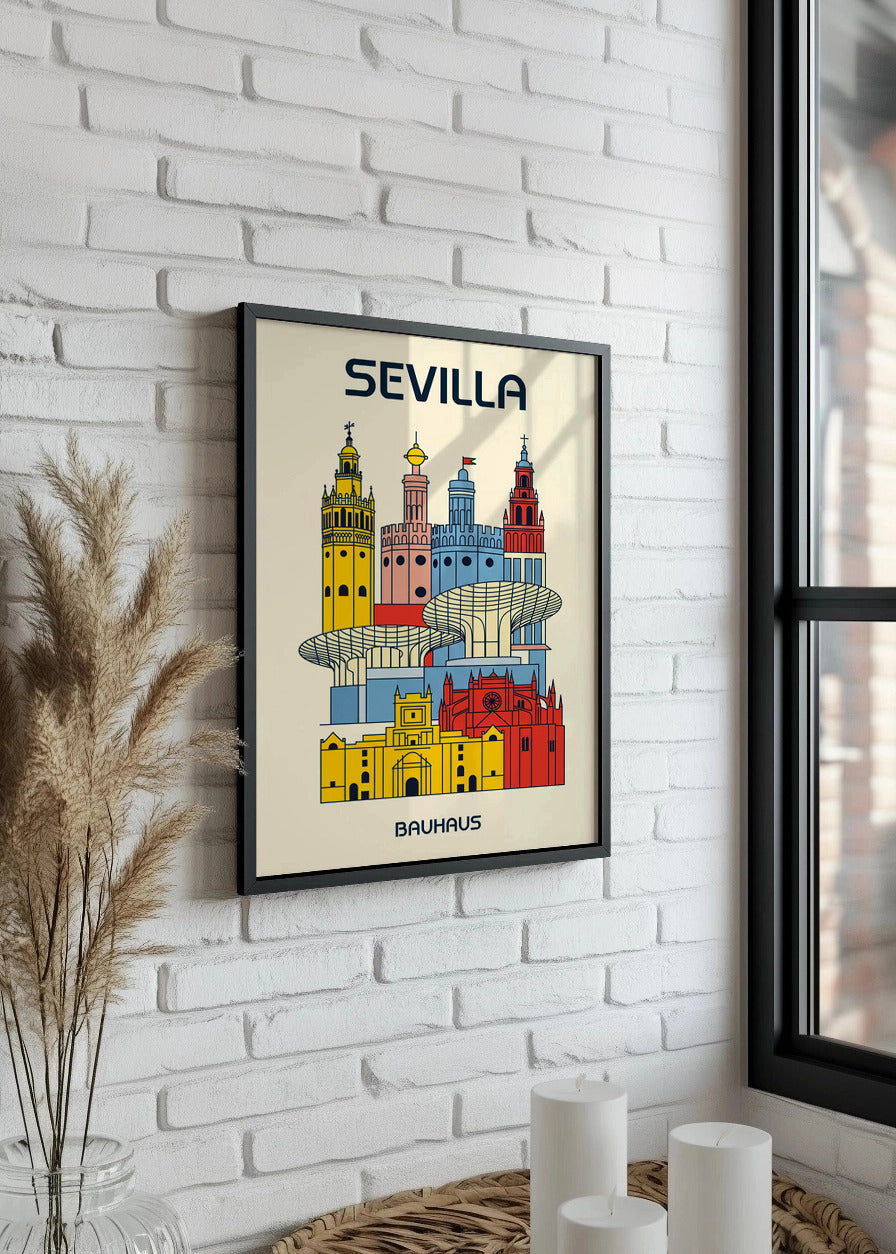Cuadro Sevilla Poster Bauhaus