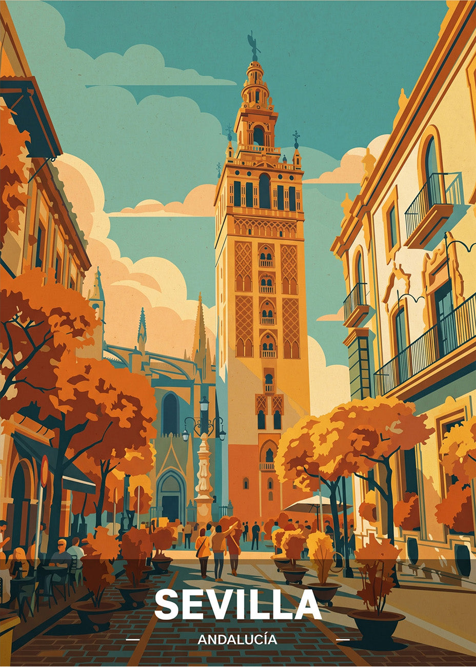 Cuadro Sevilla y La Giralda - Otoño