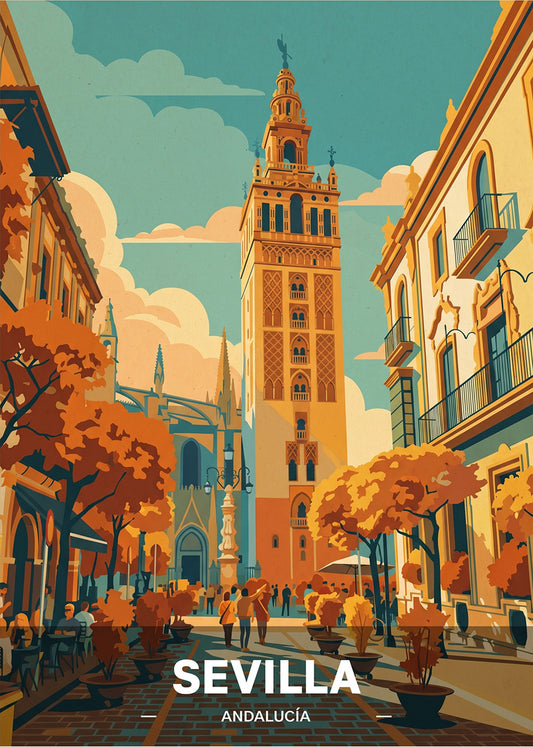 Cuadro Sevilla y La Giralda - Otoño