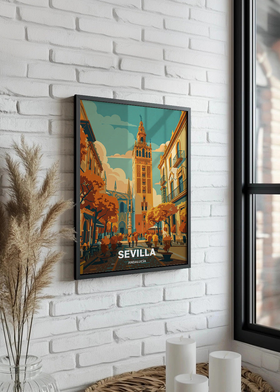 Cuadro Sevilla y La Giralda - Otoño