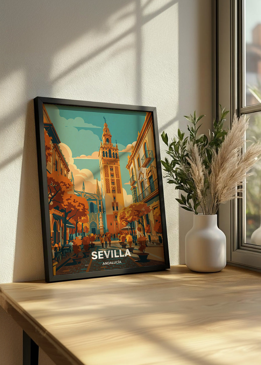 Cuadro Sevilla y La Giralda - Otoño