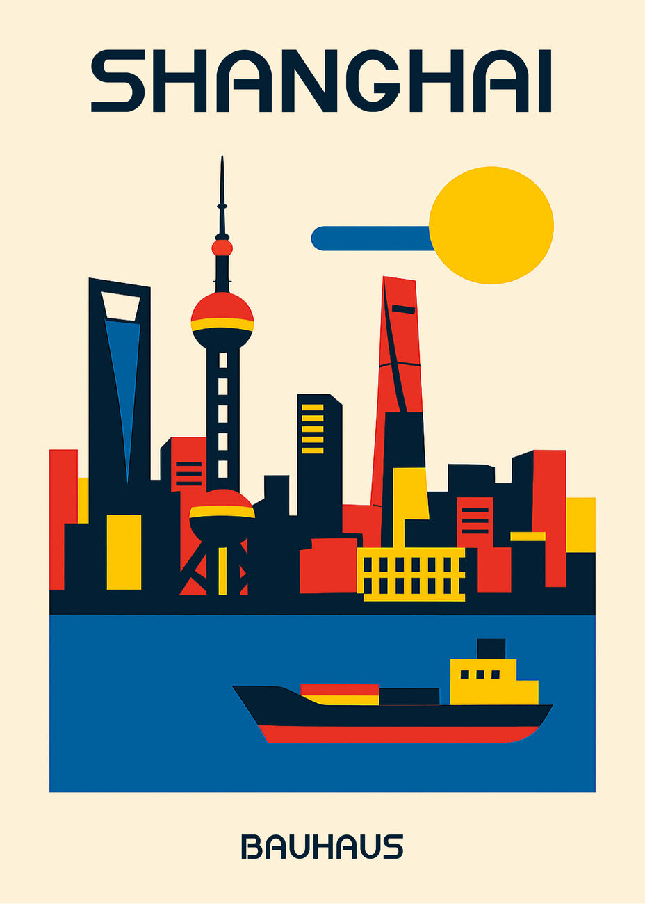 Cuadro Shanghai Poster Bauhaus
