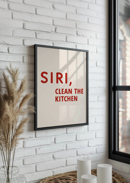 Cuadro Siri clean the jitchen