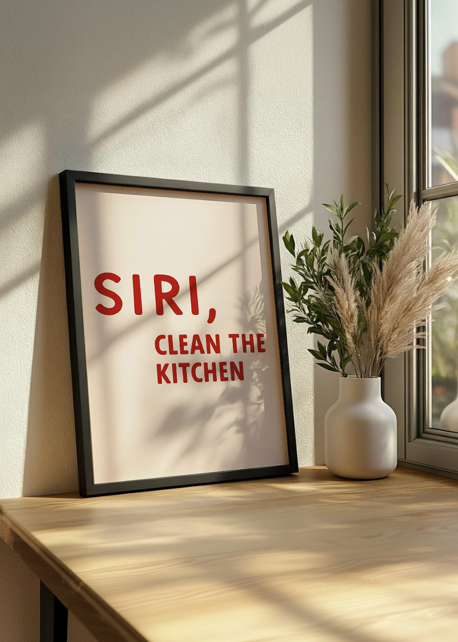 Cuadro Siri clean the jitchen
