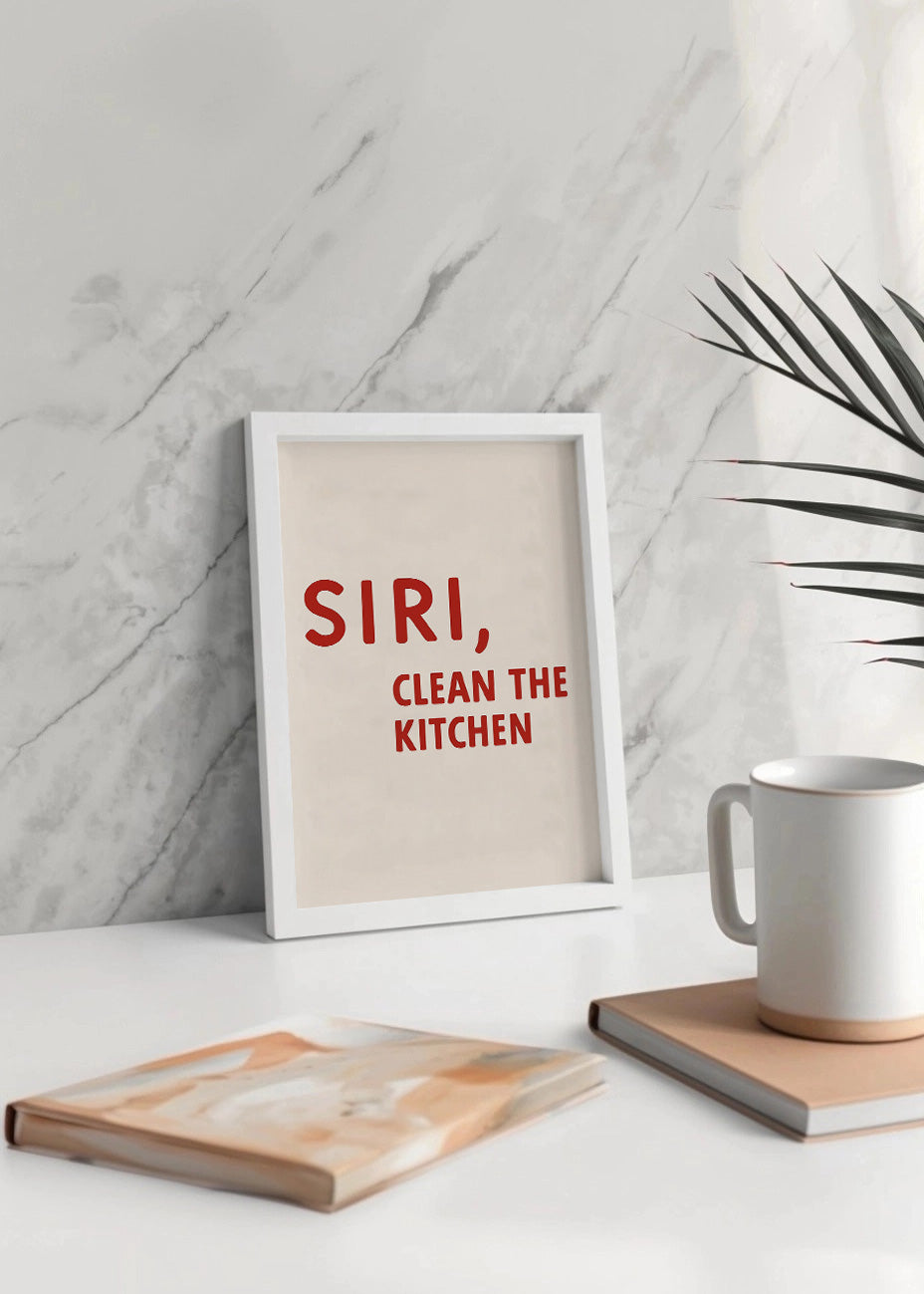 Cuadro Siri clean the jitchen