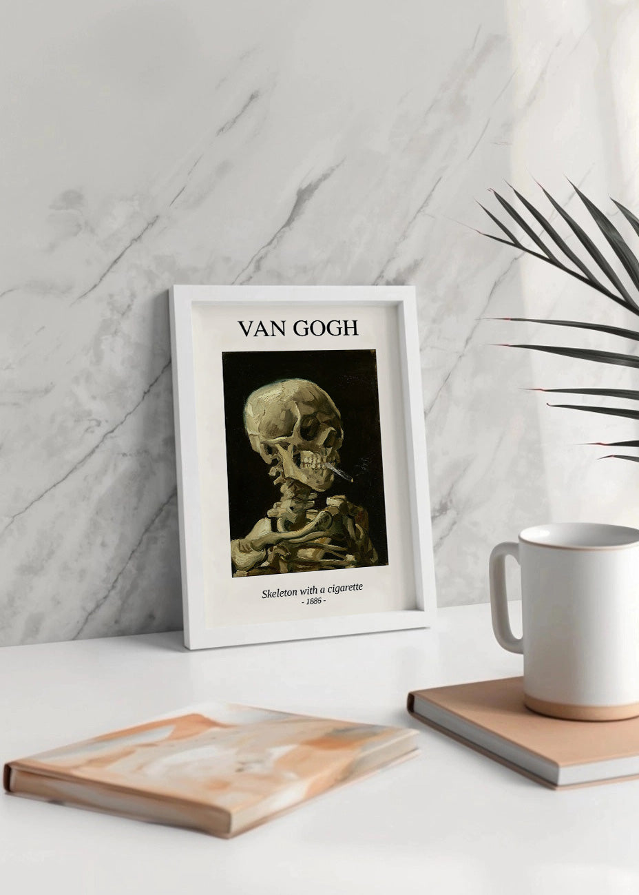 Cuadro Skeleton with a cigarette (Van Gogh)