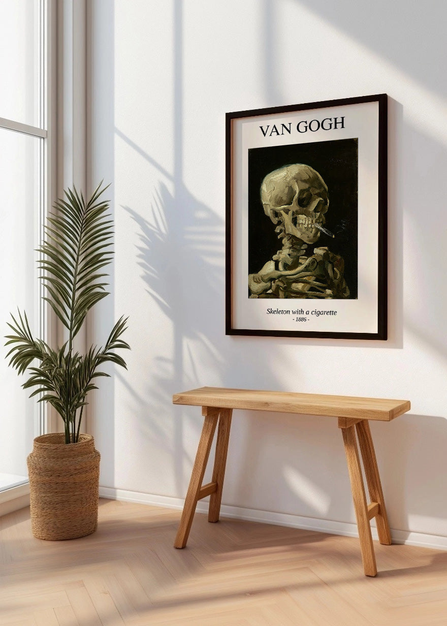 Cuadro Skeleton with a cigarette (Van Gogh)