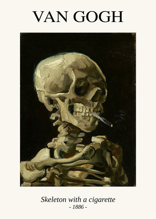 Skelett mit einer Zigarette (Van Gogh)