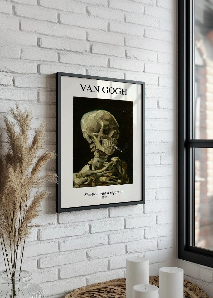 Skelett mit einer Zigarette (Van Gogh)