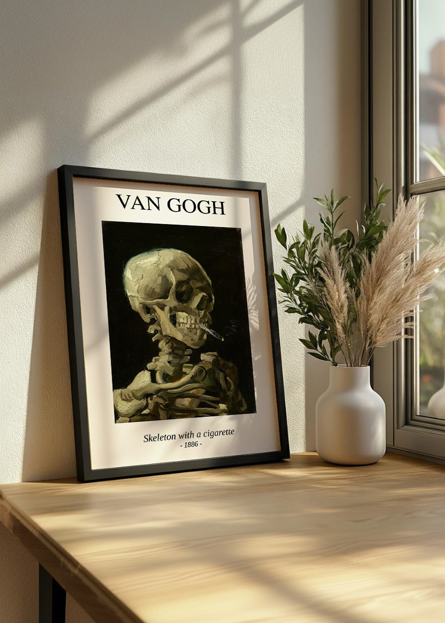 Skelett mit einer Zigarette (Van Gogh)