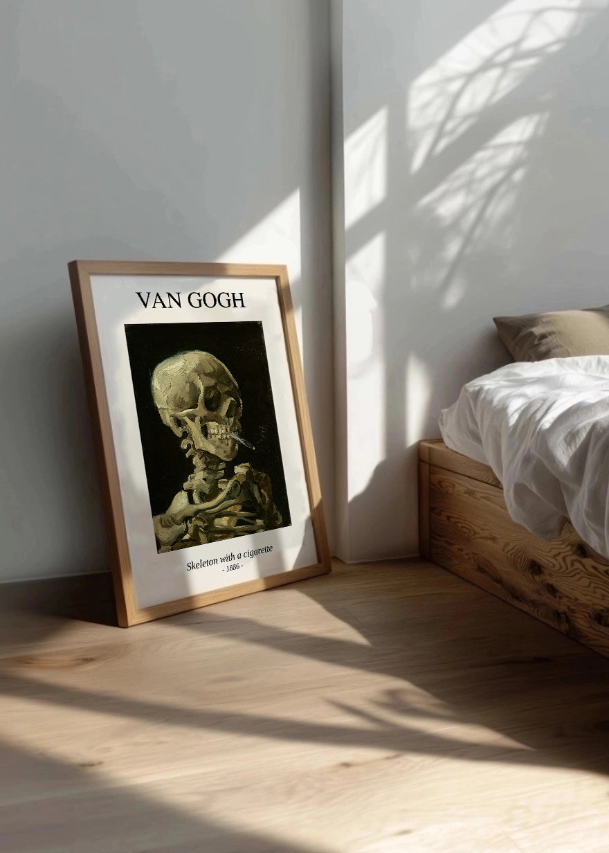 Skelett mit einer Zigarette (Van Gogh)