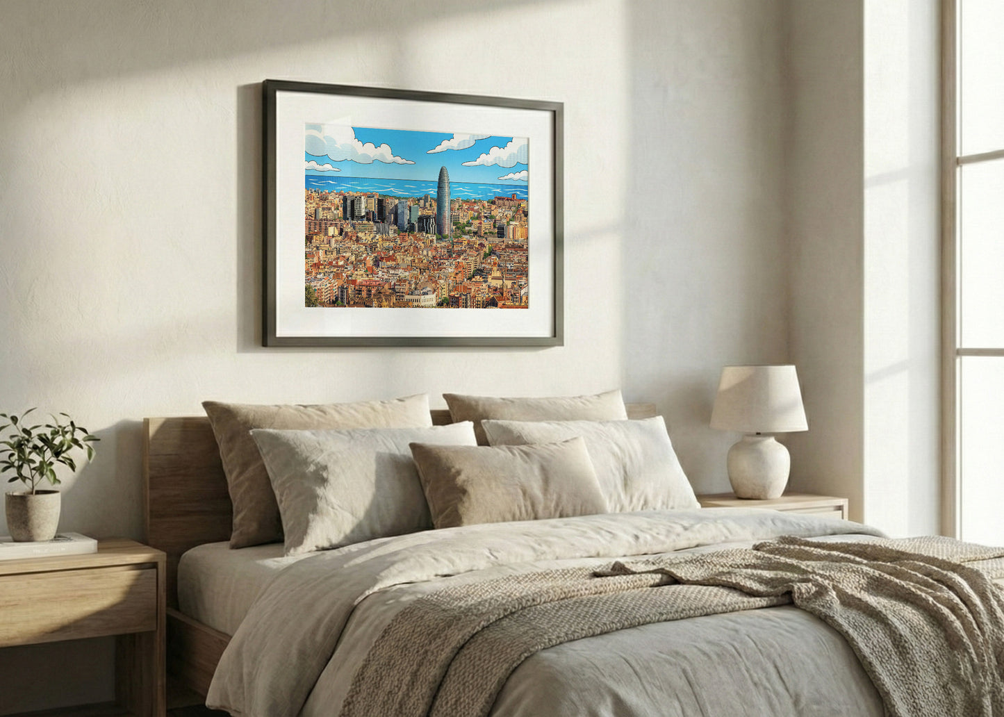 Cuadro Skyline de Barcelona - Cómic