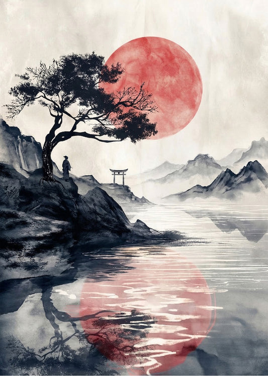 Cuadro Sol naciente de japón