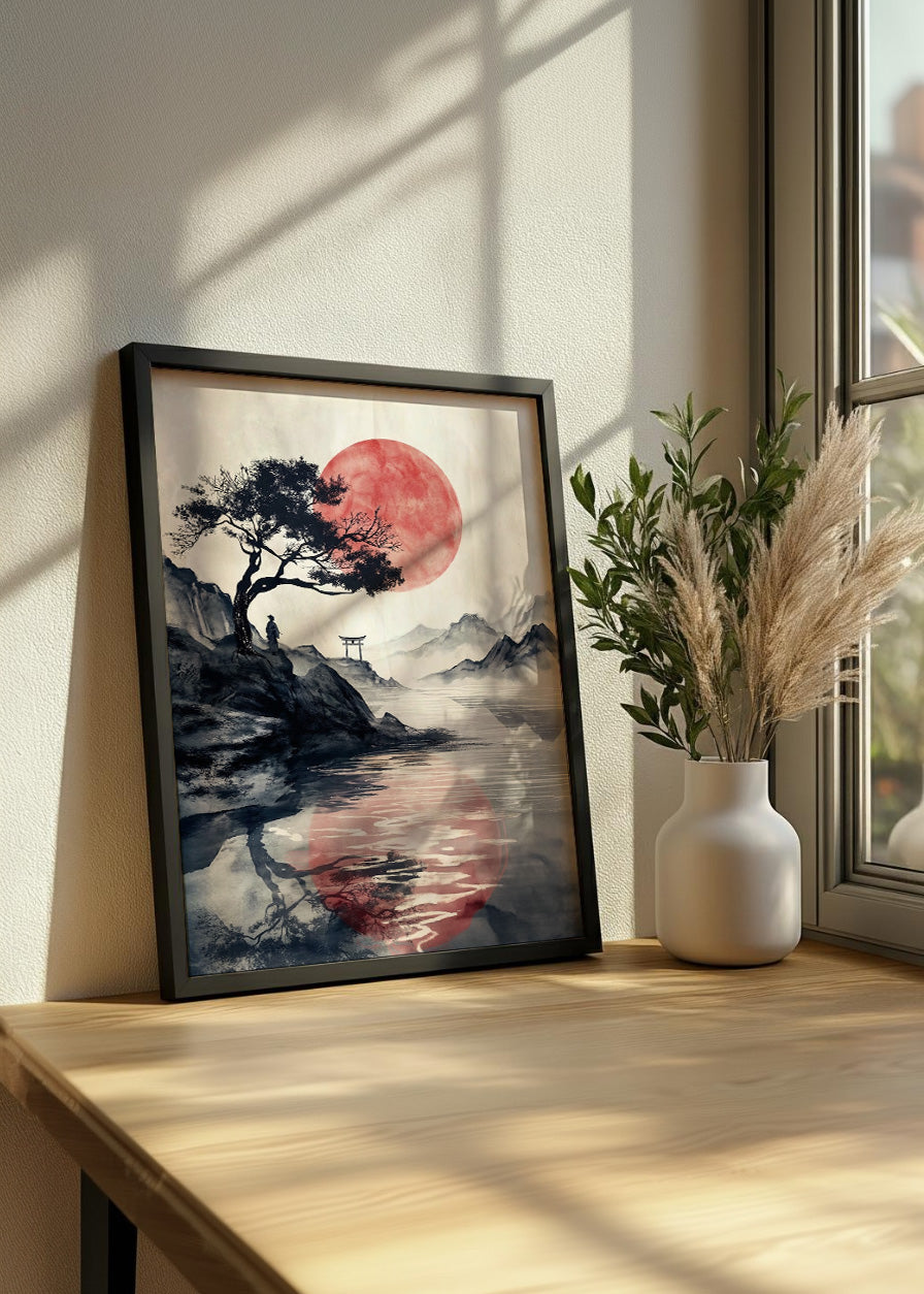 Rising sun of Japan Wall Art ➤ Art with a twist 👌