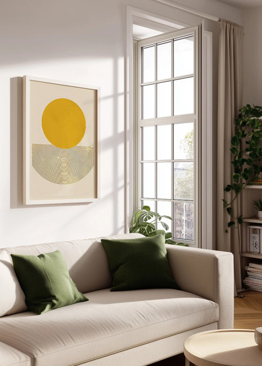 Cuadro ​Sol naciente minimalista