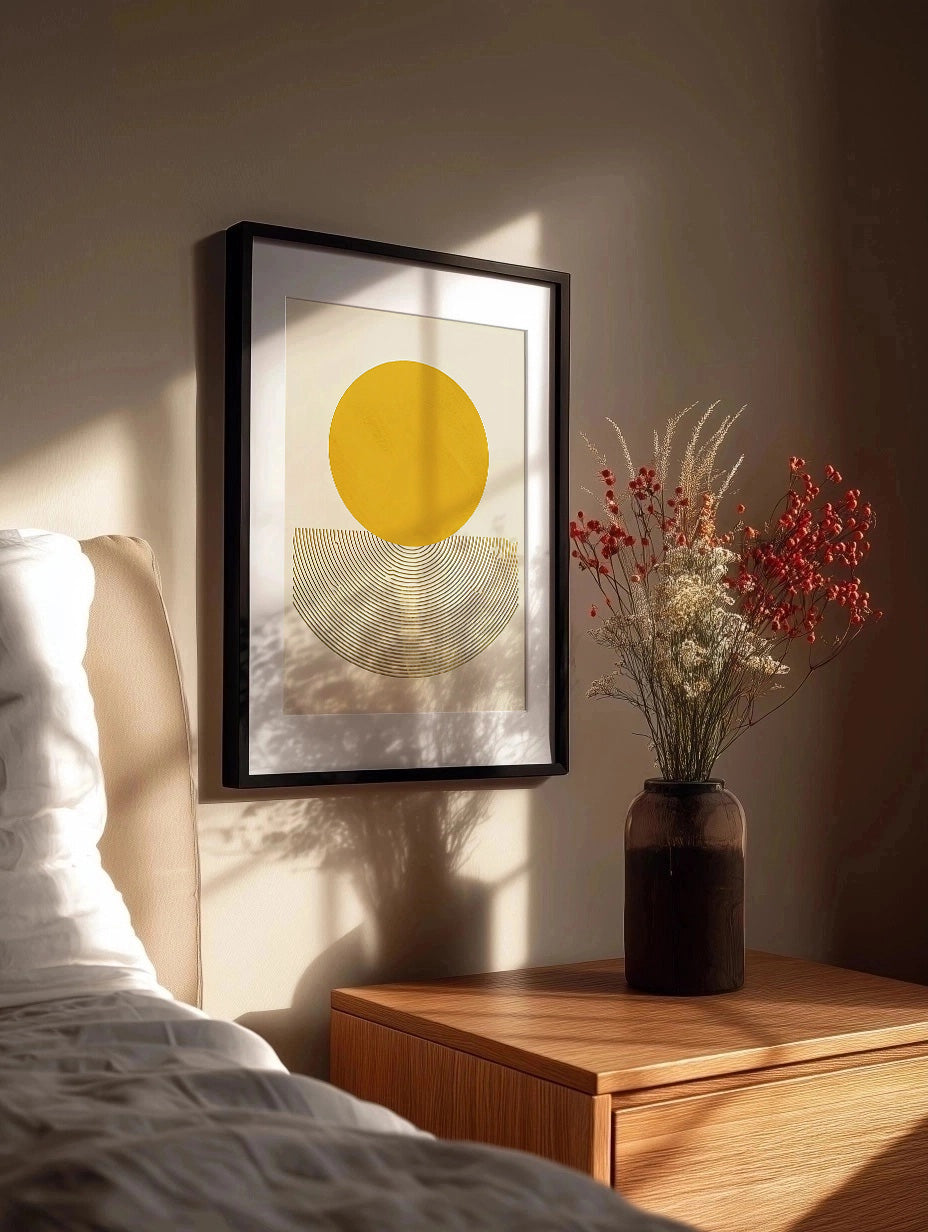 Cuadro ​Sol naciente minimalista
