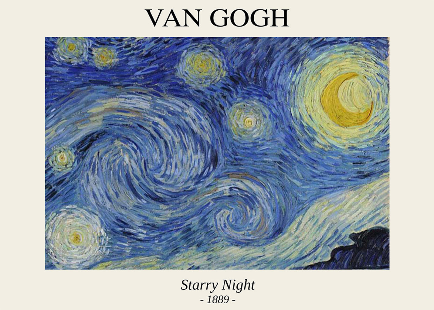 Nuit étoilée - Recadrée (Van Gogh)