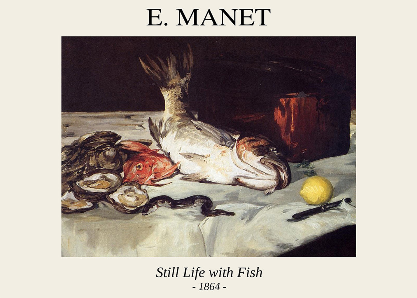 Cuadro Still Life with Fish (Manet)
